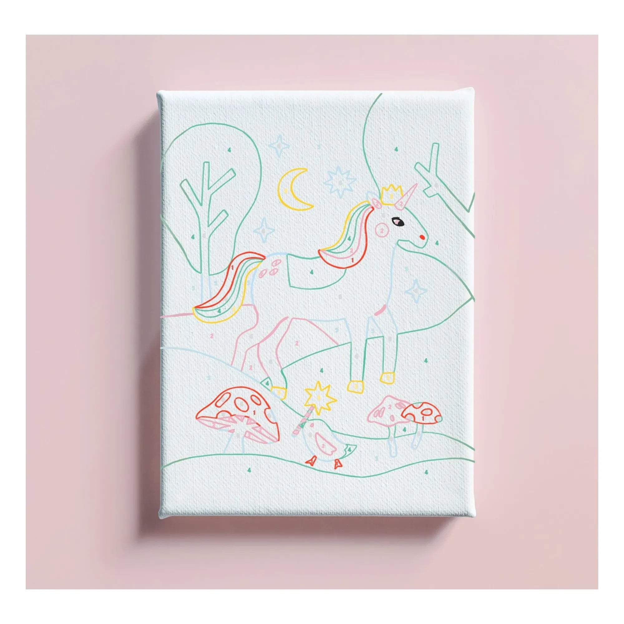 La Petite Épicerie - Çocuklar için numaralı boyama - Licorne et Piou