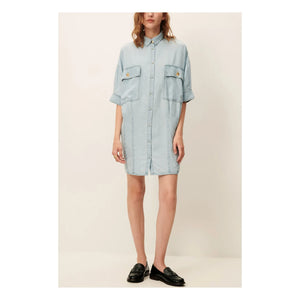 Sessùn - Fresqua Denim Elbise | Açık mavi