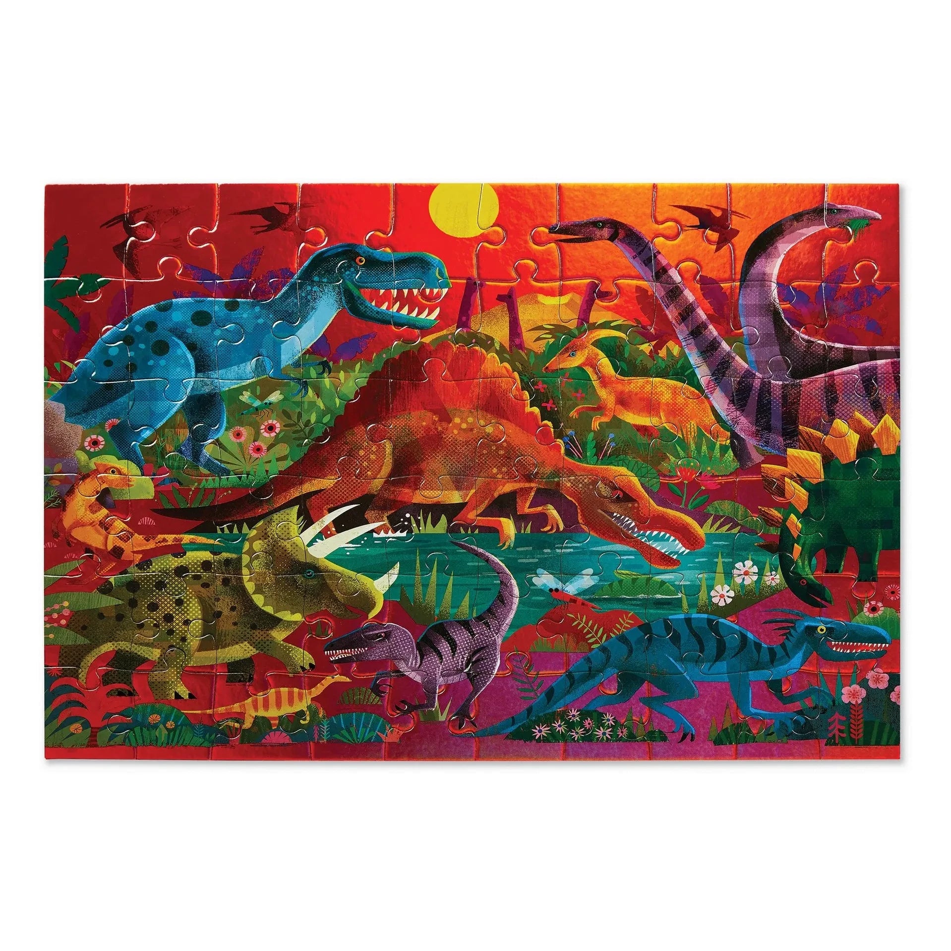 Crocodile Creek - Holografik yapboz Dinozorlar - 60 parça