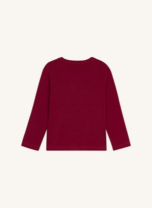 Petit Bateau - Logo Tişört Organik pamuk | Bordo