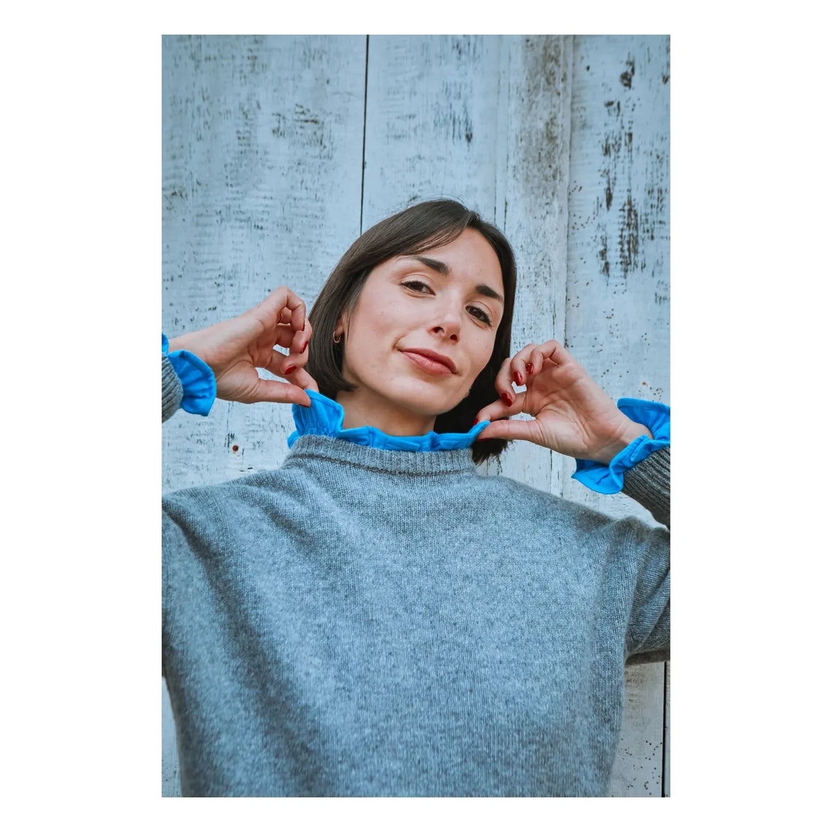 Poudre Organic - Azalea Yün Kazak | Mavi