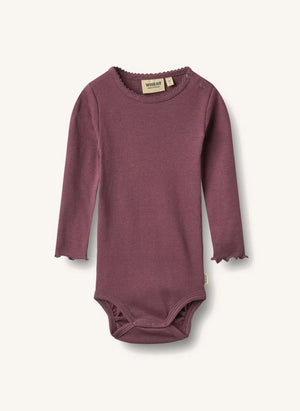 Wheat - Regitze organik pamuk body | Aubergine
