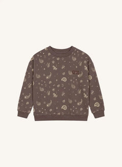 Cos I Said So - Organik Pamuk Paisley Sweatshirt | Toprak kahverengi