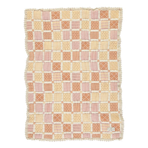 Bebe Organic - Mai Organik Pamuk Patchwork Battaniye | Sarı