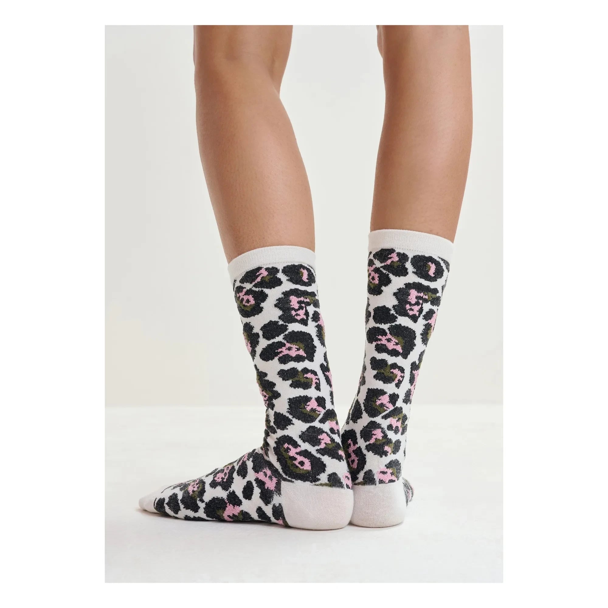 Essentiel Antwerp - Jimz Leopar Çorap | Beyaz