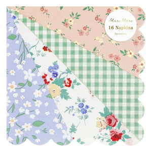 Meri Meri - Patchwork kâğıt havlular - 16'lı Set
