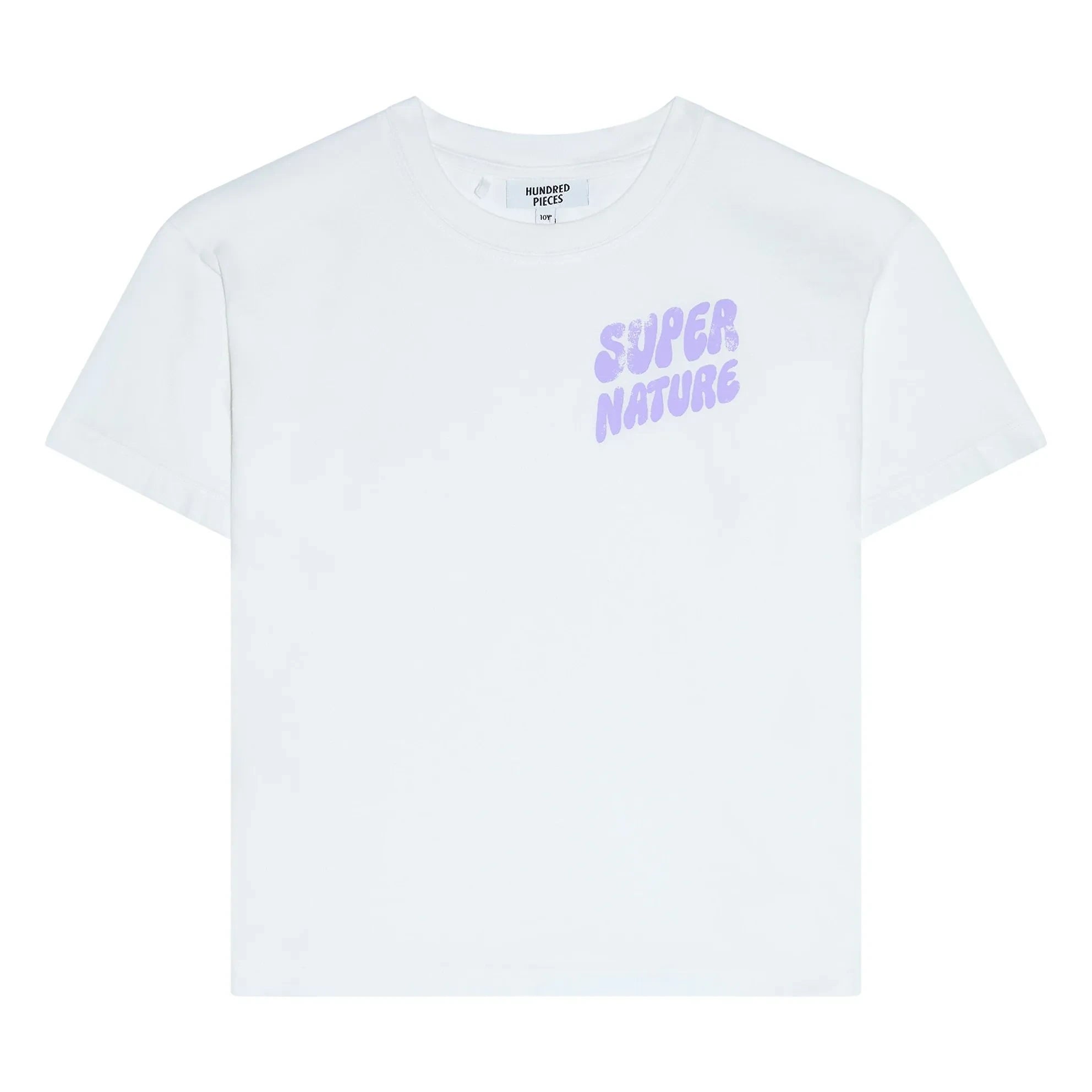 Hundred Pieces - Luna organik pamuk T-shirt | Kırık beyaz