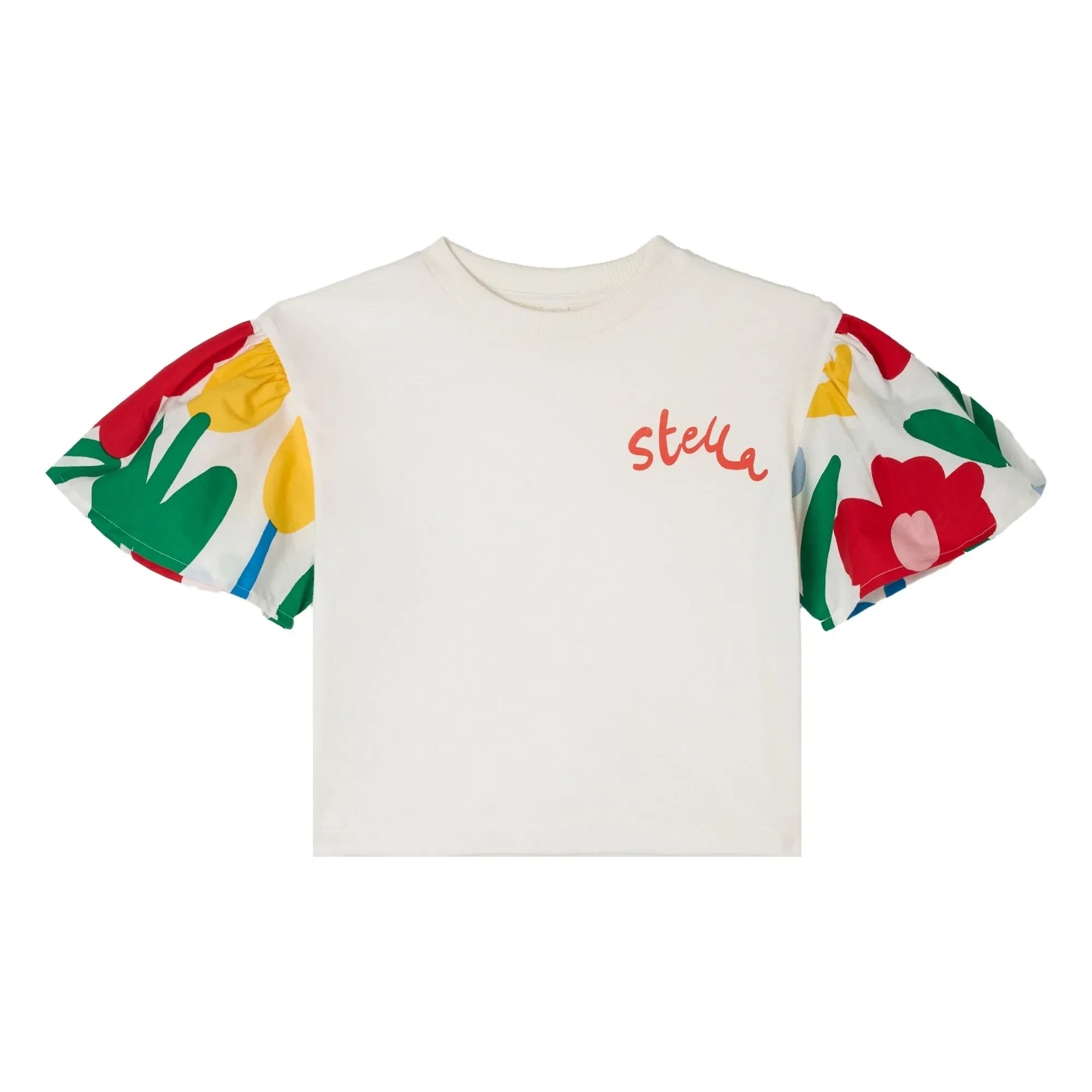 Stella McCartney Kids - Stella Fleuri Tişört | Ivory
