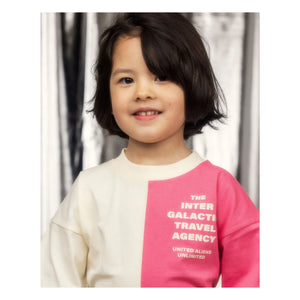 Mini Rodini - Bölünmüş T-shirt Organik pamuk | Pembe