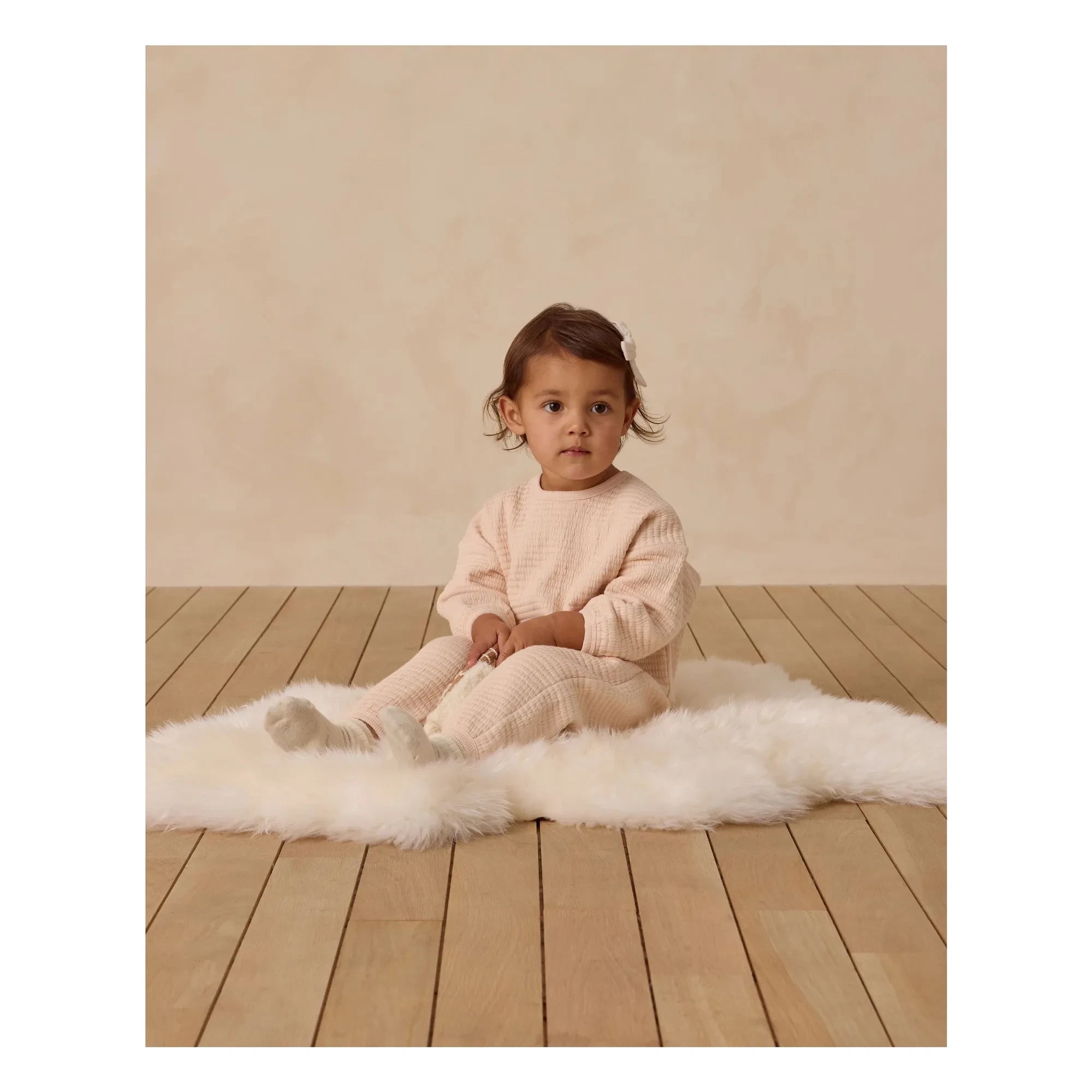 Quincy Mae - Knit Sweat ve Jogger Seti | Coral