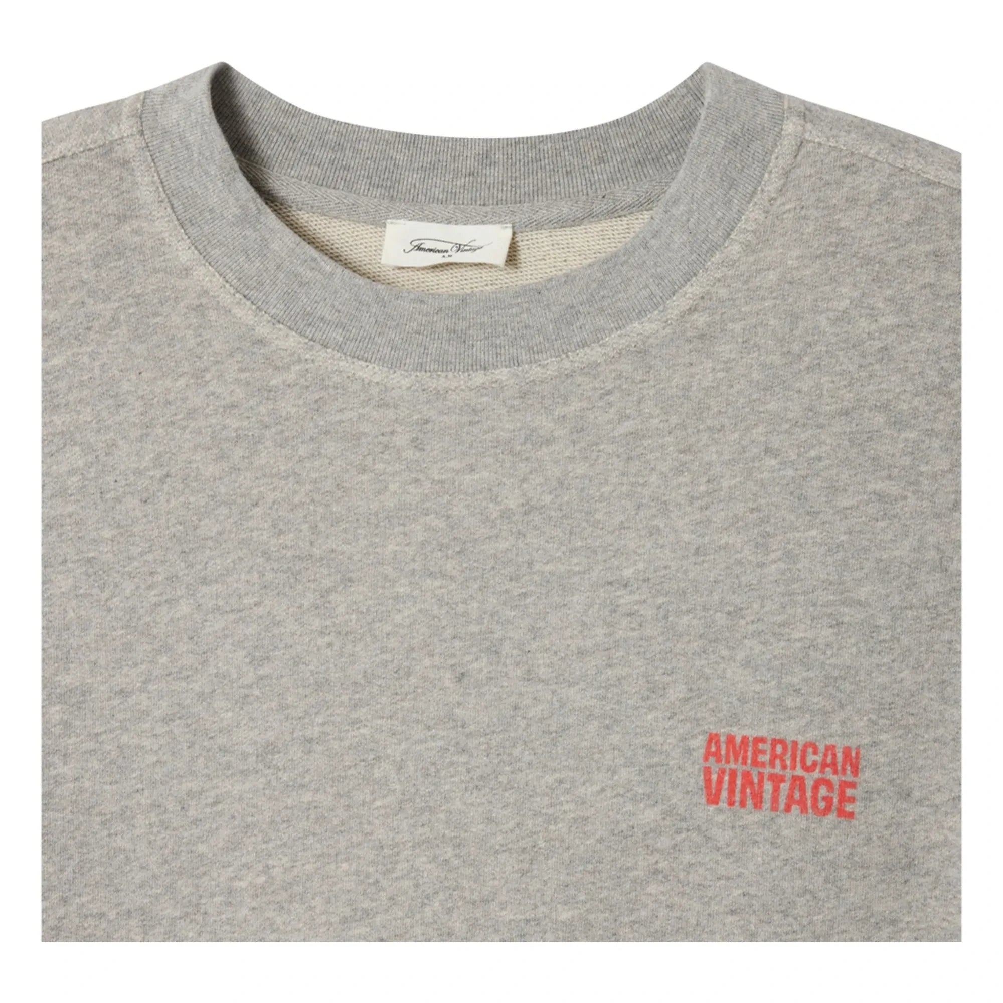 American Vintage - Bisiklet yaka sweatshirt | Gri melanj