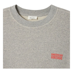 American Vintage - Bisiklet yaka sweatshirt | Gri melanj
