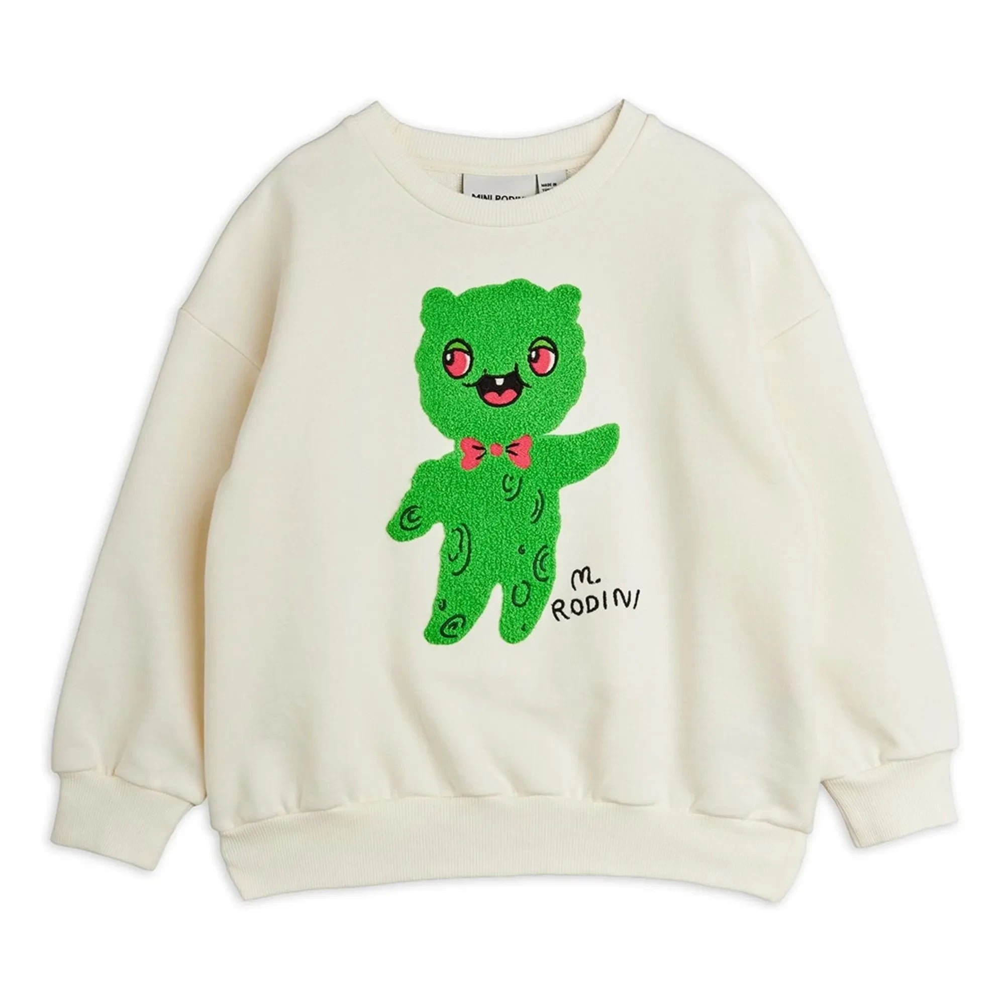 Mini Rodini - Alien organik pamuk sweatshirt | Ekru