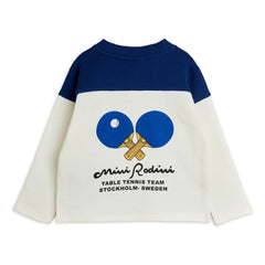 Mini Rodini - Organik pamuk Ping Pong sweatshirt | Beyaz