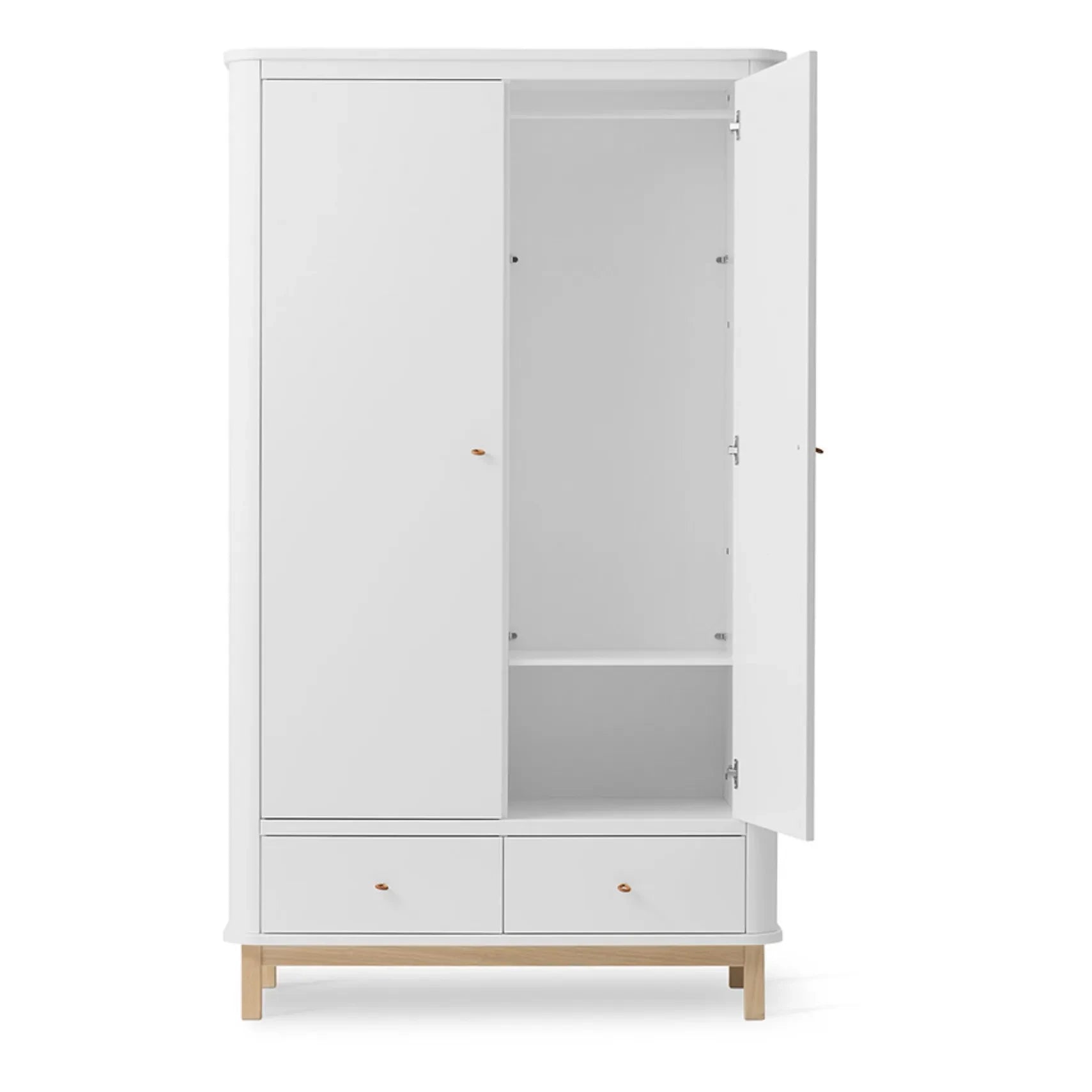 Oliver Furniture - 2 Kapılı Meşe Gardırop | Beyaz