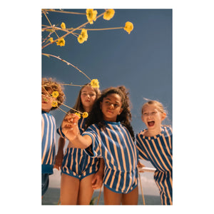 We Are Kids - Çizgili organik pamuklu havlu sweatshirt | Mavi