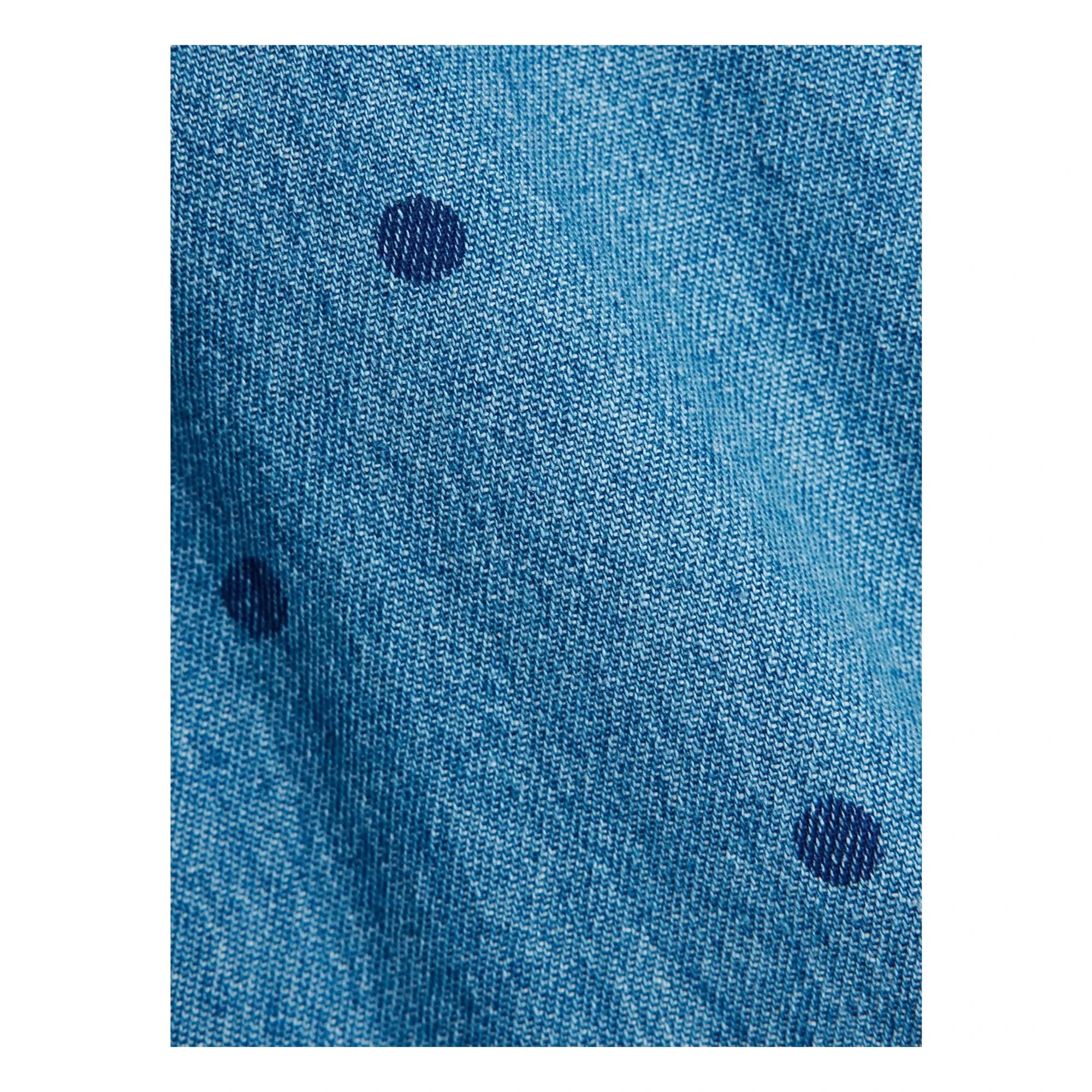 Mini Rodini - Organik Pamuklu Noktalı Denim Şapka | Mavi