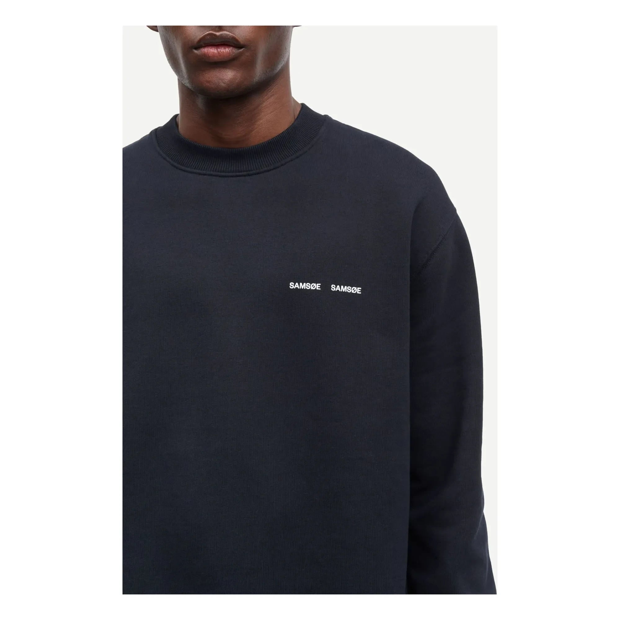 Samsoe Samsoe - Norsbro organik pamuk yuvarlak yaka sweatshirt | Koyu Mavi