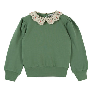 Emile et Ida - Organik Pamuklu Kemerli Sweatshirt | Zeytin Yeşili