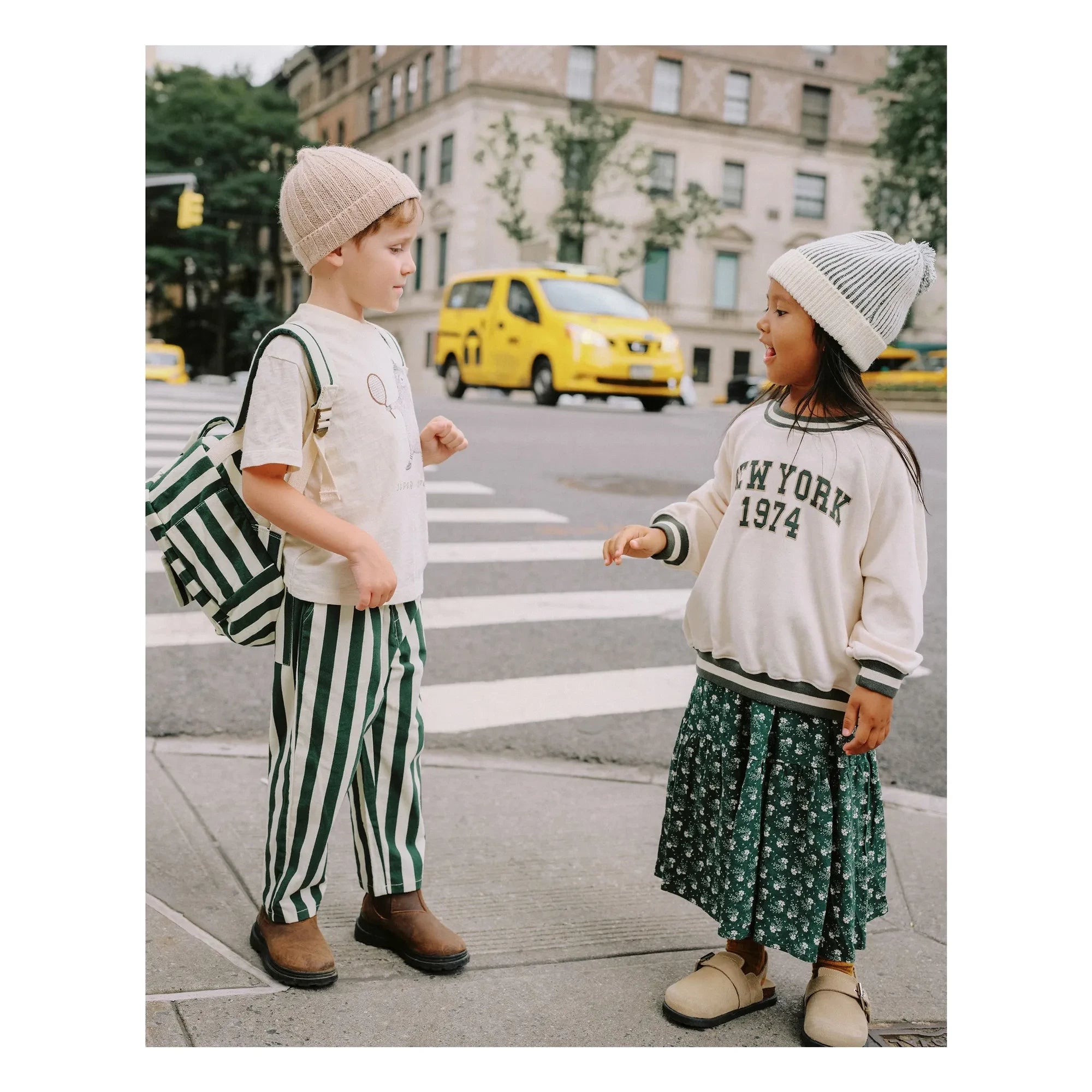 Rylee + Cru - Raglan Sweat New York Mini | Ekru