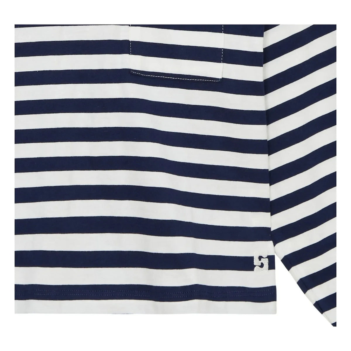 Smallable Kid - Çizgili Bloomy Sweat | Mavi siyah