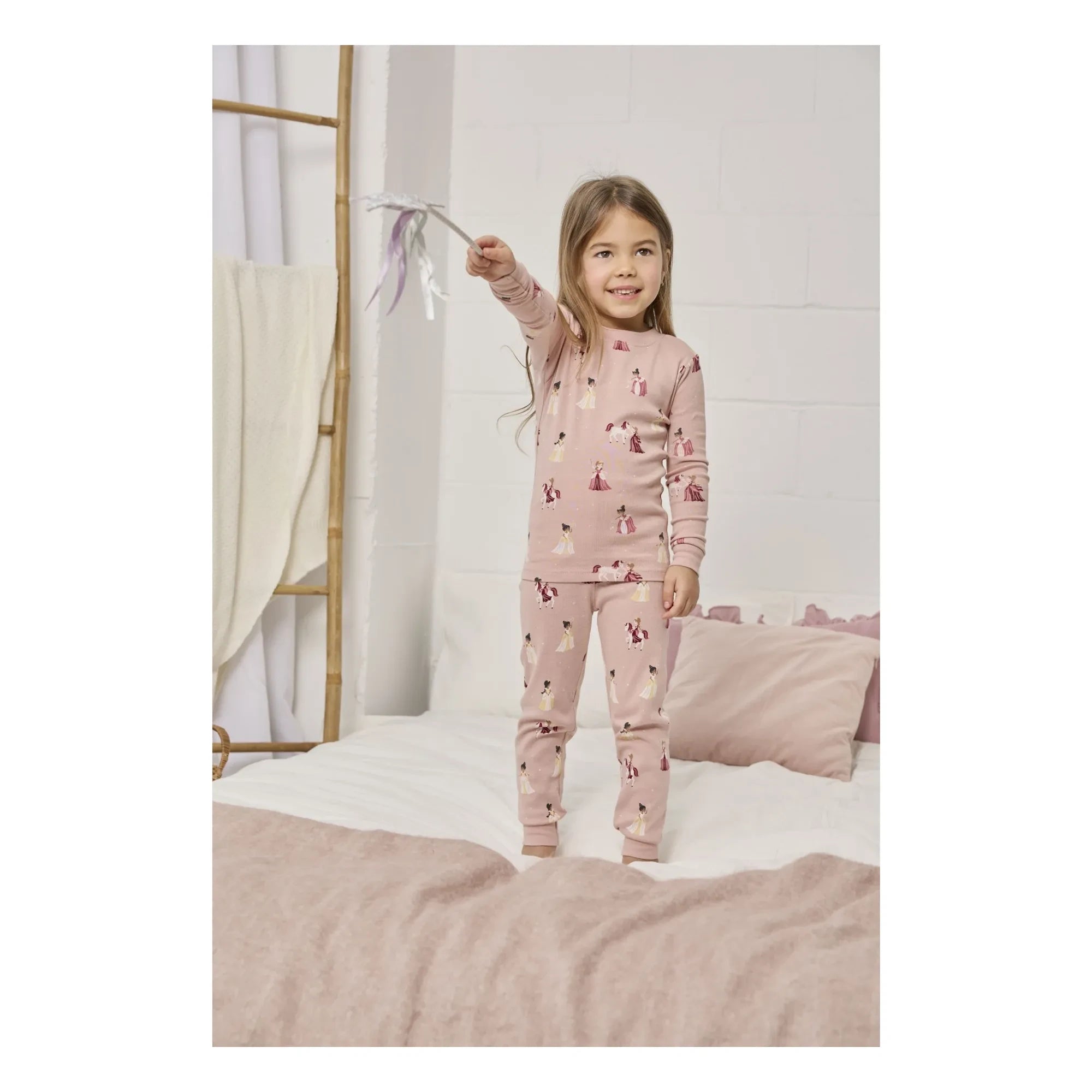Petit Lem - Prenses Pijama Organik Pamuk | Pembe