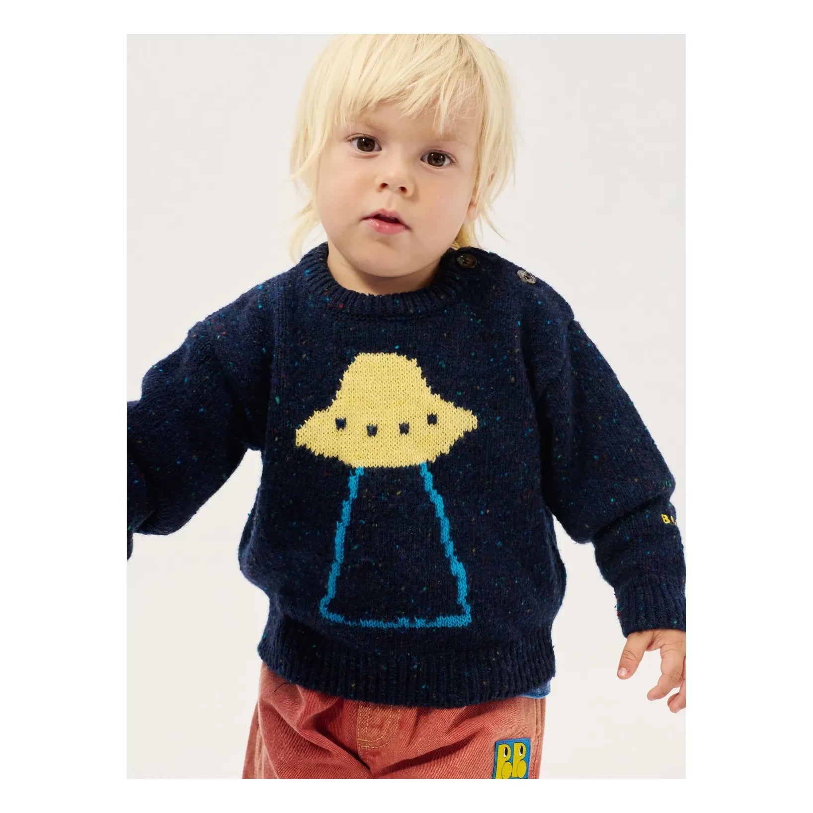 Bobo Choses - Baby Wool Saucer Kazak | Lacivert