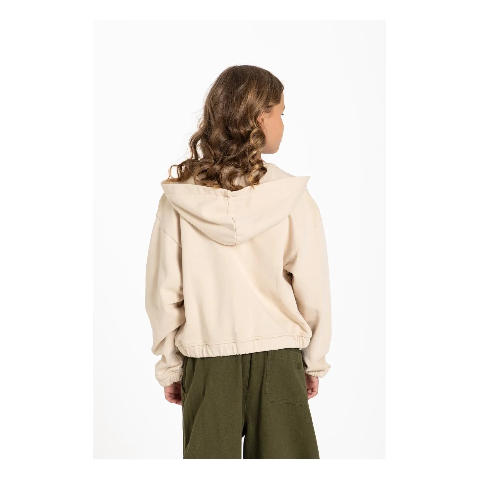 Hundred Pieces - Blush Forever Organik Pamuklu Fermuarlı Sweatshirt | Krem