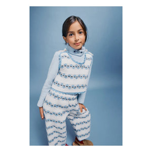 Bebe Organic - Scilla Çiçek Desenli Pantolon | Mavi
