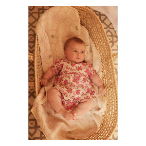 Bebe Organic - Cleo Fleurie Organik Pamuk Battaniye | Ecru