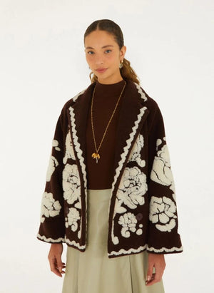 Farm Rio - Flower Coat | Kahverengi