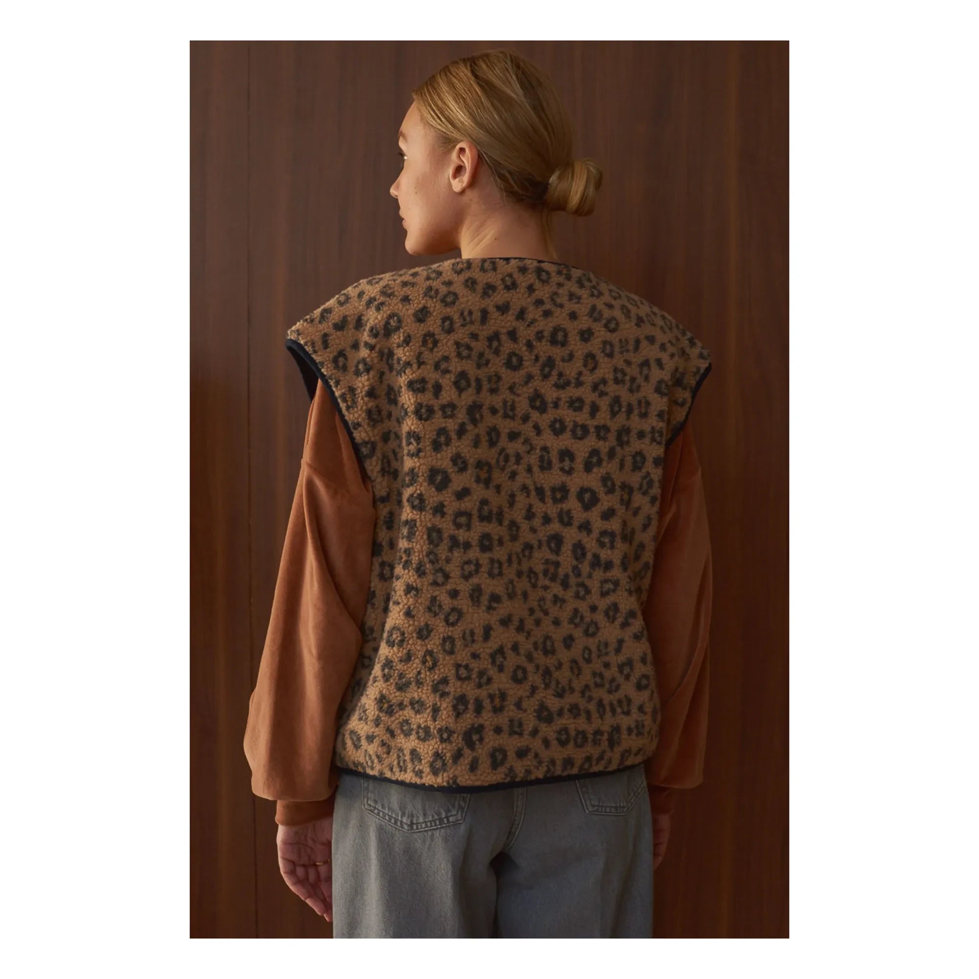 Marlot Paris - Neo Leopar Kolsuz Ceket - Kadın Koleksiyonu | Camel