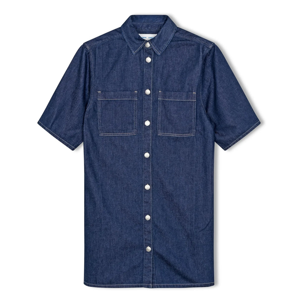 Samsoe Samsoe - Satilly organik pamuklu elbise | Denim brut