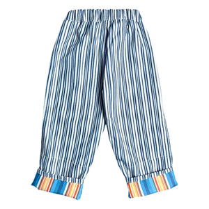 Club Trésor - Hickory Sunset Çizgili Dönüşen Pantolon | Mavi