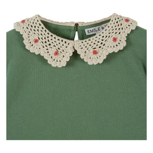 Emile et Ida - Organik Pamuklu Kemerli Sweatshirt | Zeytin Yeşili