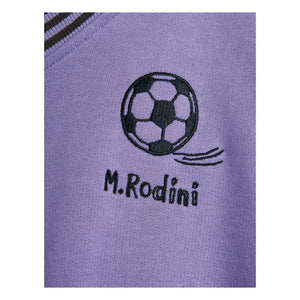 Mini Rodini - Organik pamuklu futbol sweatshirt | Mor