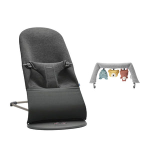 BabyBjorn Bouncer Bliss - 3D Jersey - Charcoal Grey-Baby Bouncers-Soft Friends Grey- | Natural Baby Shower