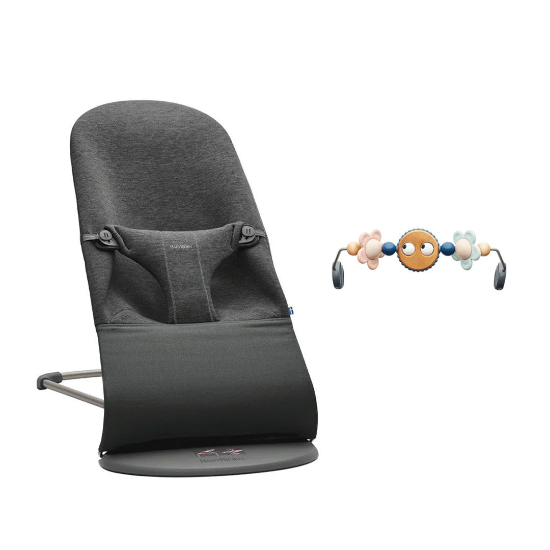 BabyBjorn Bouncer Bliss - 3D Jersey - Charcoal Grey-Baby Bouncers-Googly Eyes Pastel- | Natural Baby Shower