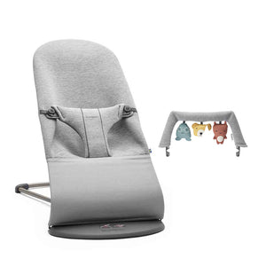 BabyBjorn Bouncer Bliss - 3D Jersey - Light Grey-Baby Bouncers-Soft Friends Grey- | Natural Baby Shower