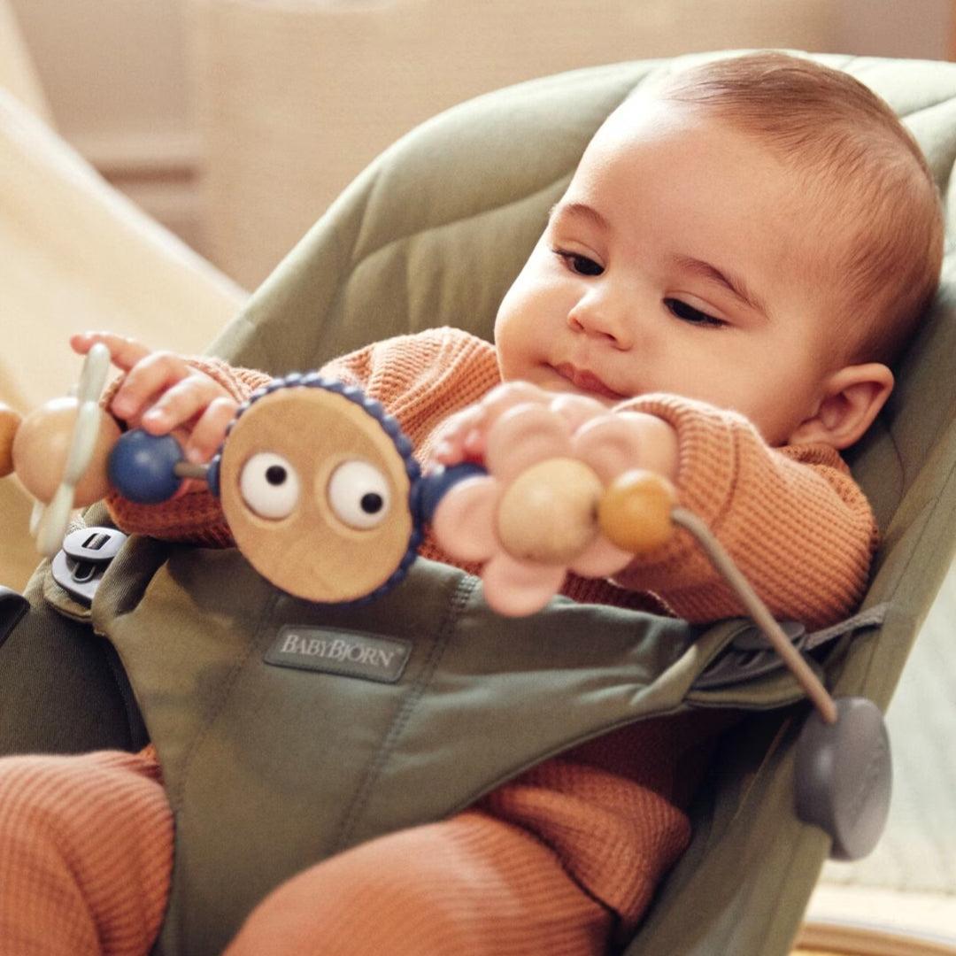 BabyBjörn Bliss Woven Petal Quilt Baby Bouncer - Dark Green-Baby Bouncers-Dark Green- | Natural Baby Shower