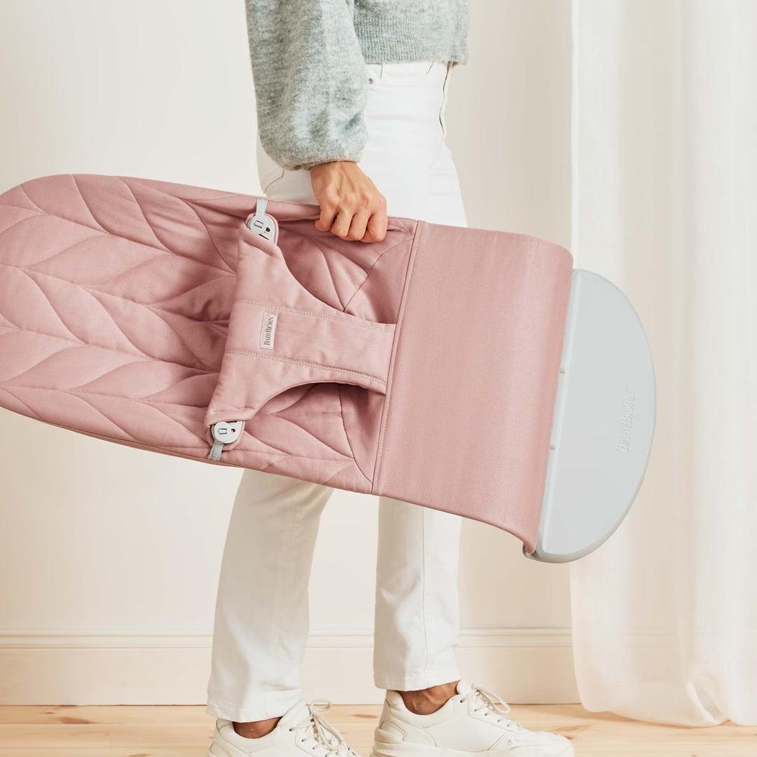 BabyBjörn Bliss Woven Petal Quilt Baby Bouncer - Dusty Pink-Baby Bouncers-Dusty Pink- | Natural Baby Shower