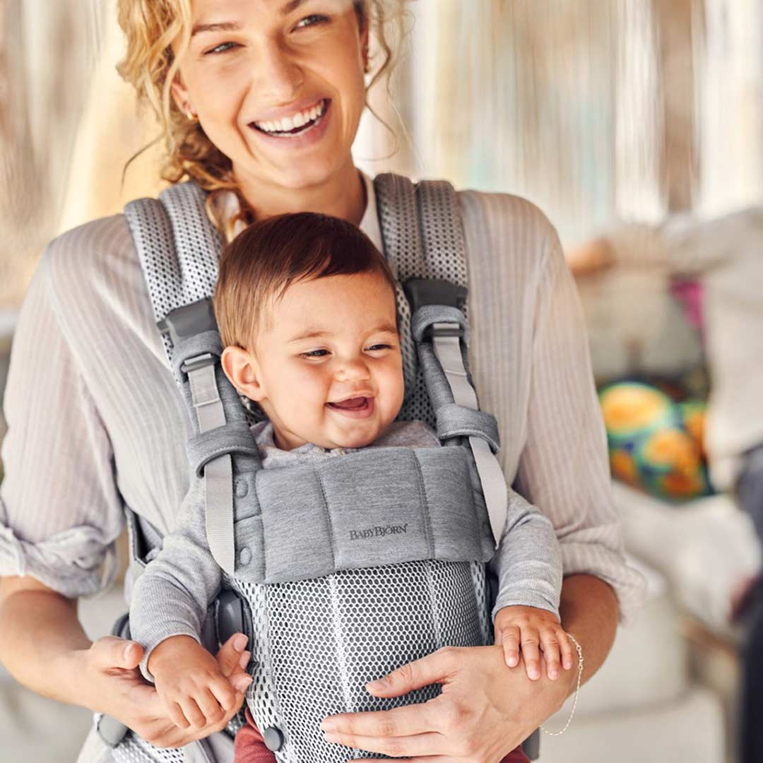 BabyBjorn Harmony 3D Mesh Baby Carrier - Silver-Baby Carriers- | Natural Baby Shower