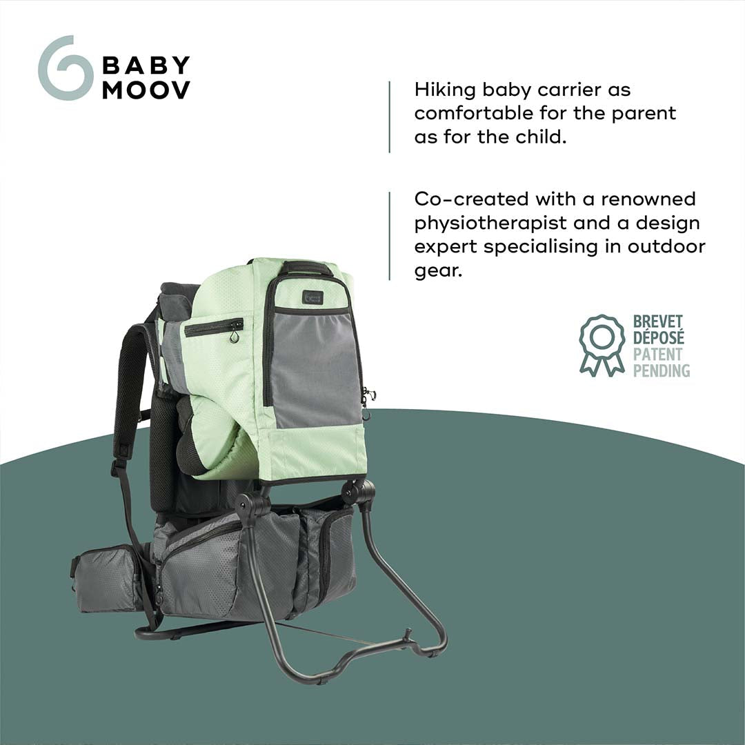Babymoov Moov & Hike Baby Carrier - Sage Green-Baby Carriers-Sage Green- | Natural Baby Shower