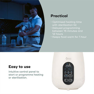Babymoov NutriSmart+ 4 in 1 Bottle Warmer & Steriliser - with 12v Travel Adaptor - Mineral Beige-Bottle Warmers-Mineral Beige-Each | Natural Baby Shower