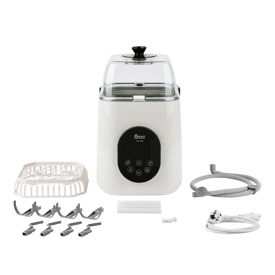 Babymoov NutriWash 4 in 1 Bottle Washer, Steriliser, Dryer & Storer - Mineral Beige-Bottle Cleaners-Mineral Beige-Each | Natural Baby Shower