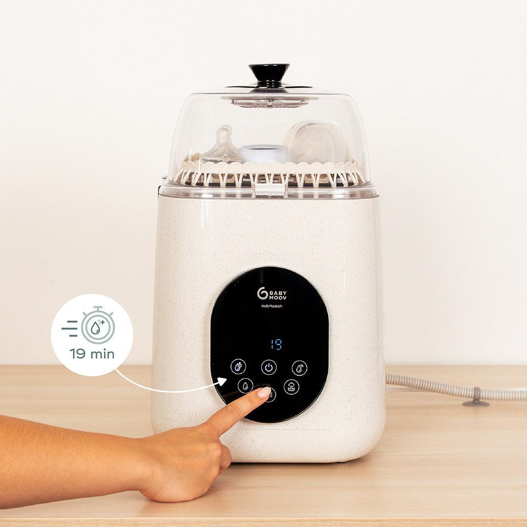 Babymoov NutriWash 4 in 1 Bottle Washer, Steriliser, Dryer & Storer - Mineral Beige-Bottle Cleaners-Mineral Beige-Each | Natural Baby Shower