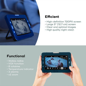 Babymoov YOO MASTER PLUS HD Motorised video babymonitor, screen 5" - Blue-Baby Monitors-Blue- | Natural Baby Shower