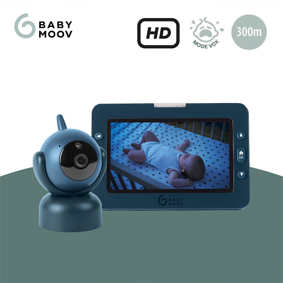 Babymoov YOO MASTER PLUS HD Motorised video babymonitor, screen 5" - Blue-Baby Monitors-Blue- | Natural Baby Shower