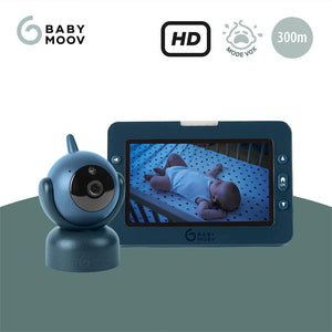 Babymoov YOO MASTER PLUS HD Motorised video babymonitor, screen 5" - Blue-Baby Monitors-Blue- | Natural Baby Shower