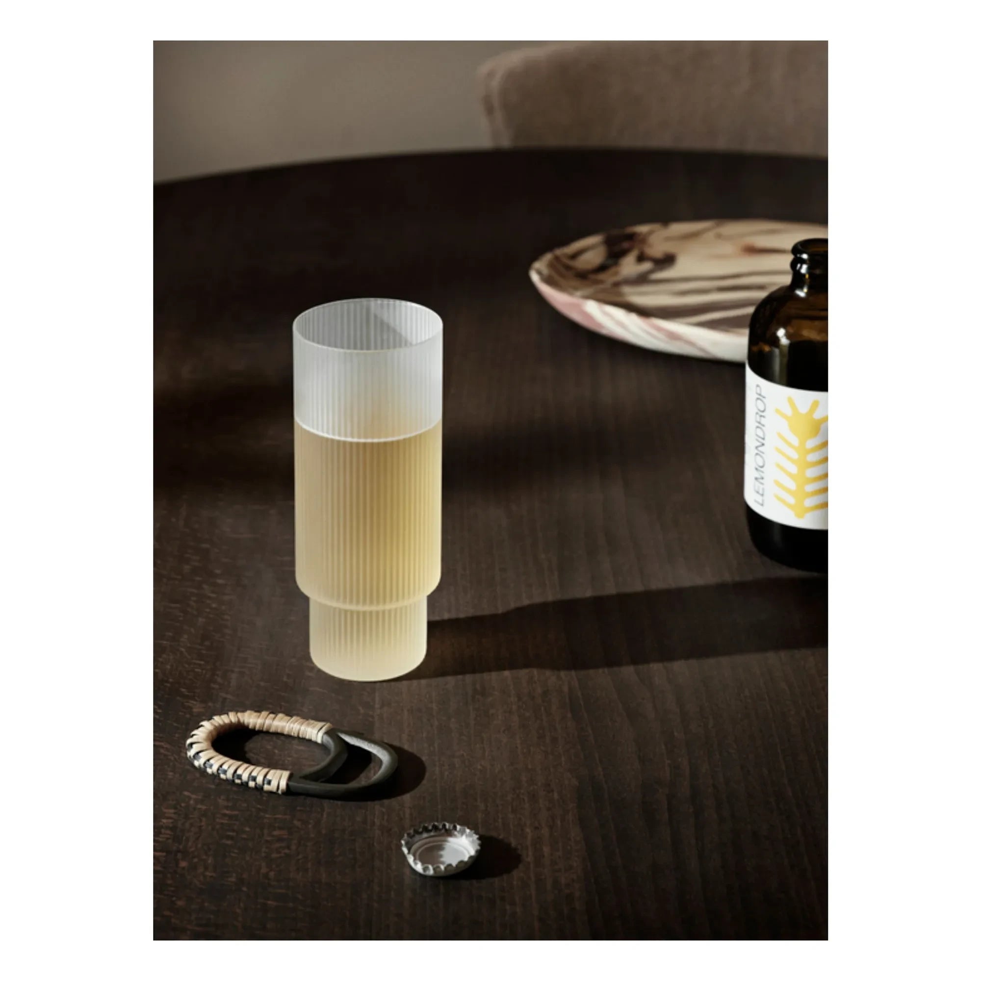 Ferm Living - Ripple uzun lensler - 4'lü Set | Beyaz